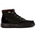 Hey dude bradley ? bottes cuir homme hautes noir � lacets talon plat