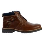 Bottes en cuir kaporal graciano - homme - lacets - camel - confort exceptionnel