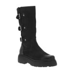 Bottes en cuir mjus - talon compens - fermeture zippe - noires