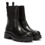 Bottes en cuir noir pour femmes