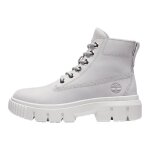 Bottes en cuir timberland greyfield - gris clair - lacets - femme - haute
