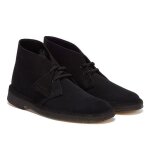 Bottes clarks desert boot - homme - noir - cuir