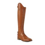 Bottes d�quitation � lacets cuir femme taille large premier equine maurizia - cognac - 39