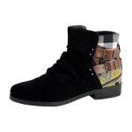 Bottes - desigual - ottawa patch - noir - femme - zip - cuir / textile - 3 cm - confort exceptionnel