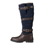 Bottes dext�rieur highlander en cuir et su�de marron / bleu - horka - imperm�able et antid�rapant