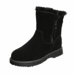 Bottes dhiver pour femmes - ecelen - mi - tube martin - noir - chaud et confortable