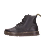 Bottes dr. martens amphibian 100 en cuir pour homme - noir - lacets - hauteur de tige moyenne