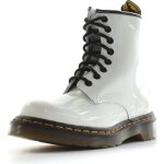 Bottes - dr. martens - patent lamper - blanc et noir - compens - femme