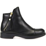 Bottes enfant geox jr agata noir - cuir fermeture zip doublure thermique