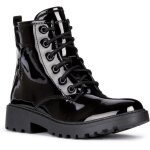 Bottes enfant j casey - geox - noir - lacets - moyenne - synthtique