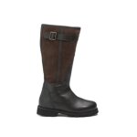Bottes femme aigle inverss gtx - marron - haute - cuir - zip - plat