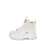 Botte femme buffalo aspha nc mid - blanc - tige synthtique - fermeture  lacets