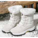 Bottes femme chaussures coton bottines hiver impermable bottes de neige fourre chaude courtes bottines ...