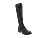 Bottes femme - marque - cuir - talon plat - noir Bottes femme - marque - cuir - talon plat - noir
