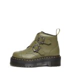 Botte femme - dr martens devon flower platforme - cuir - plateau - vert kaki Botte femme - dr martens devon flower platforme - cuir - plateau - vert kaki