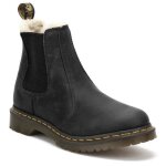 Bottes femme - dr. martens - noir bruni wyoming leonore - cuir - lastiques latraux