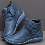 Bottes pour femmes - ecelen - bleu - lacets - plat - synthétique - haute Bottes pour femmes - ecelen - bleu - lacets - plat - synthétique - haute