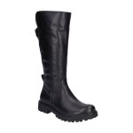 Bottes pour femmes - josef seibel marta 15 - cuir - noir - haute - plat