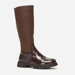 Bottes bi - matires en simili verni et effet mate. pour femme - bottes cuissardes - la modeuse