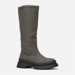 Bottes en simili mat avec effet textur au dessus de la semelle. pour femme - bottes cuissardes - la ...