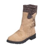 Bottes femmebottes femme en pu cuir mode rtrotalon carrzipper - marron