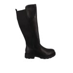 Botte femme - rieker - semelle paisse velours - noir - respirante - cuir lisse