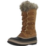 Botte femme sorel 92371 - dessus textile - semelle gomme - extrieur peau - marron