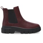 Bottes pour femme - timberland - greyfield chelsea field mid - rouge - cuir