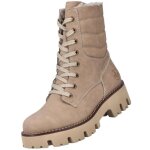 Bottes fourr�es femme beige - rieker - y3330 - 20 - plateau - zip - moyenne