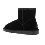 Bottes fourres - nicebay - taille 40 - noir - cuir - doublure en laine - lacets