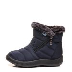 Bottes imperméables bleues - ecelen - femme - lacets - hauteur moyenne - chaussures dhiver Bottes imperméables bleues - ecelen - femme - lacets - hauteur moyenne - chaussures dhiver