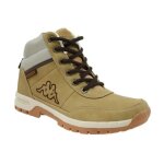 Bottes kappa bright mid light homme - cuir synth�tique beige - lacets - talon plat 3cm