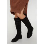 Bottes karin - dorothy perkins - femme - ruch - noir - synthtique