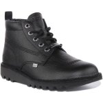 Bottes  lacets en cuir premium kick hi tumble pour unisexe - kickers - noir - haute tige - semelle paisse ...