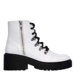 Bottes  lacets pour femmes - skechers - spirit weekend best - blanc - tige en cuir synthtique durable ...