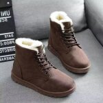 Bottes martin femmes en coton épais 2022 hiver - marron - chaussures chaudes et confortables Bottes martin femmes en coton épais 2022 hiver - marron - chaussures chaudes et confortables