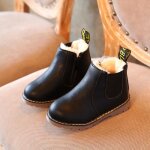 Bottes martin rétro pour bébé - noir - chaussures en coton chaud pour fille et garçon Bottes martin rétro pour bébé - noir - chaussures en coton chaud pour fille et garçon