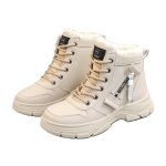 Bottes martin - vitata - automne hiver - cuir chaud - bout rond - talon plat