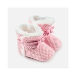 Bottes - mayoral - chausson fille - rose - confortables - tricotes pour bb