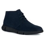 Bottes montantes homme geox adacter f en daim - nubuck bleu marine