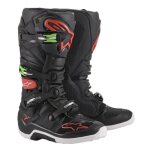 Bottes de moto - alpinestars - tech 7 - noir rouge vert - homme