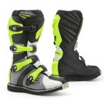 Bottes moto homologuee enfant forma gravity - gris / blanc / jaune fluo - 32