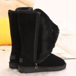 Bottes de neige chaudes en daim pour femmes - marque inconnue - modèle inconnu - noir - plate - haute ... Bottes de neige chaudes en daim pour femmes - marque inconnue - modèle inconnu - noir - plate - haute ...