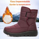 Bottes de neige en coton imperméables et antidérapantes pour femmes - ecelen - rouge - grande taille ... Bottes de neige en coton imperméables et antidérapantes pour femmes - ecelen - rouge - grande taille ...