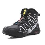 Bottes de neige en cuir nubuck pour homme - chaussures chaudes en coton avec semelle épaisse antidérapante ... Bottes de neige en cuir nubuck pour homme - chaussures chaudes en coton avec semelle épaisse antidérapante ...