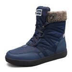 Bottes de neige dhiver plates pour hommes et femmes funmoon - bleu - lacets - textile Bottes de neige dhiver plates pour hommes et femmes funmoon - bleu - lacets - textile