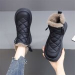 Bottes de neige femme 2024 hiver chaudes en coton imperm�ables chaojierei? - noir