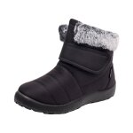Bottes de neige femmes - fondupin - doublure chaude - semelle antid�rapante - tige imperm�able - noir ...