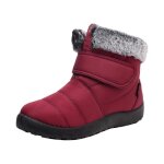 Bottes de neige femmes - fondupin - doublure chaude - semelle antid�rapante - tige imperm�able - rouge ...