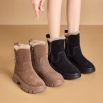 Bottes de neige femme nouvelles hiver chaudes en coton chaojierei? - noir